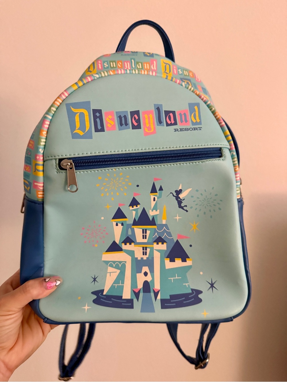 Disneyland Resort Mini Castle Backpack - Mint & Navy Accents